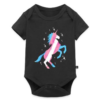 Transgender Trans LGBT Pride - Baby Premium short-sleeve bodysuit - black - Front