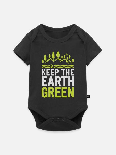 Earth day - Baby Premium Kurzarmbody - Schwarz