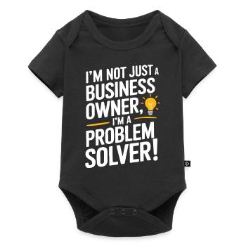Je ne suis pas seulement propriétaire d’une entreprise ; Je suis un résolveur de problèmes - Body à manches courtes Premium Bébé - noir - Devant