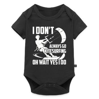 Je ne fais pas toujours du kitesurf oh attendez je le fais - - Body à manches courtes Premium Bébé - noir - Devant