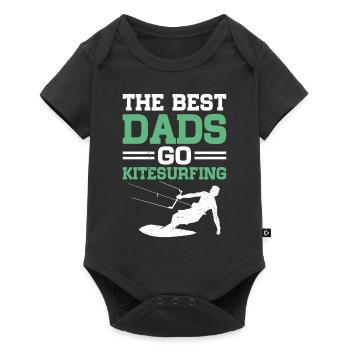 Kitesurfer - The best dads go Kitesurfing - Baby Premium short-sleeve bodysuit - black - Front