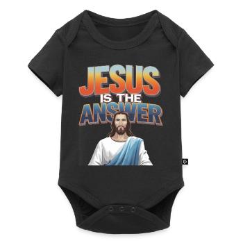 Jésus est la réponse - Jesus ist die Antwort - Body à manches courtes Premium Bébé - noir - Devant