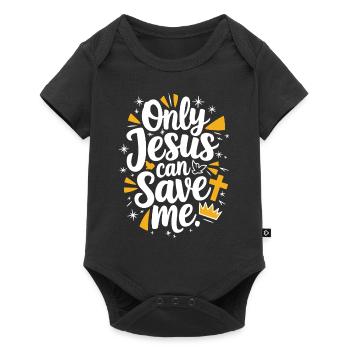 Seul Jésus peut me sauver Conception chrétienne - Body à manches courtes Premium Bébé - noir - Devant
