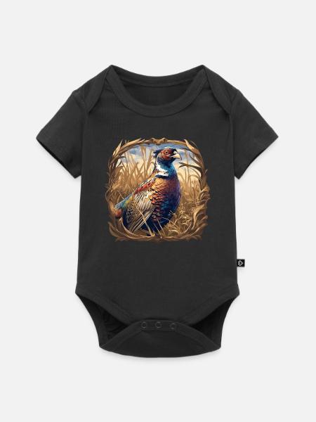 Fasane Fasan - Baby Premium Kurzarmbody - Schwarz