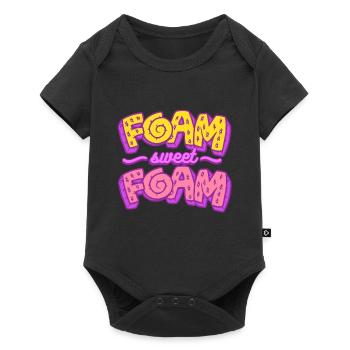 Tapissier d’ameublement Mousse Sweet Foam - Body à manches courtes Premium Bébé - noir - Devant