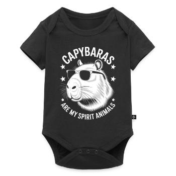 Capybara disant drôle de cadeau Capybara - Body à manches courtes Premium Bébé - noir - Devant