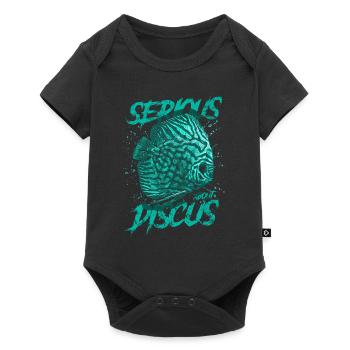 Sérieux au sujet du discus aquariophile gardien de discus - Body à manches courtes Premium Bébé - noir - Devant