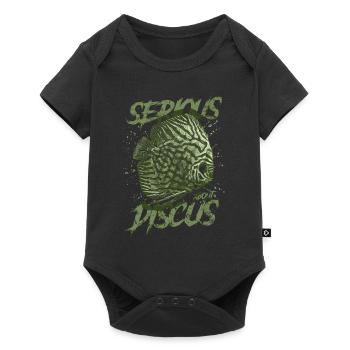 Sérieux au sujet du discus aquariophile gardien de discus - Body à manches courtes Premium Bébé - noir - Devant