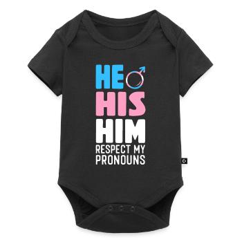 Fierté LGBT transgenre - Body à manches courtes Premium Bébé - noir - Devant