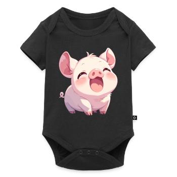 Cochon Cochon - Body à manches courtes Premium Bébé - noir - Devant