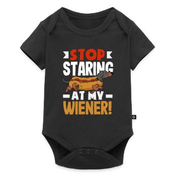 Hot Dog Lover Stop Staring - Baby Premium short-sleeve bodysuit - black - Front