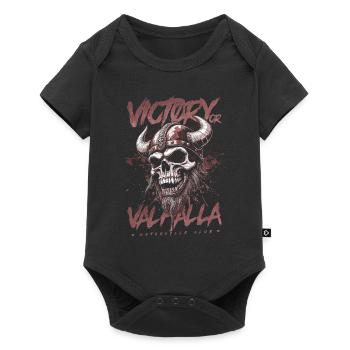 Motorcycle Norse Viking Victory Or Valhalla - Baby Premium short-sleeve bodysuit - black - Front