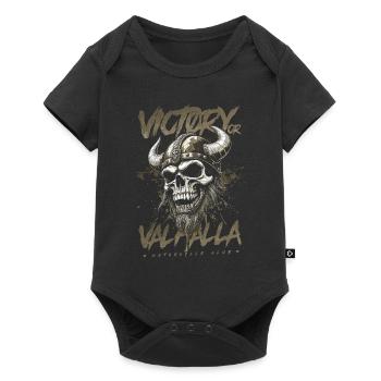Motorcycle Norse Viking Victory Or Valhalla - Baby Premium short-sleeve bodysuit - black - Front