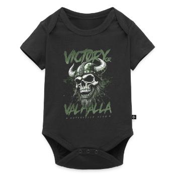Motorcycle Norse Viking Victory Or Valhalla - Baby Premium short-sleeve bodysuit - black - Front