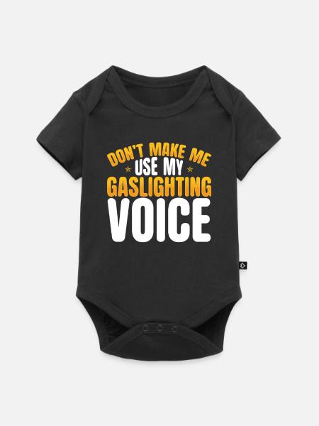 Gaslighting Gaslighter - Baby Premium Kurzarmbody - Schwarz