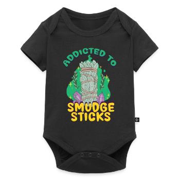 Reiki Massage Addicted To Smudge Sticks - Body à manches courtes Premium Bébé - noir - Devant