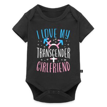 Fierté LGBT transgenre - Body à manches courtes Premium Bébé - noir - Devant