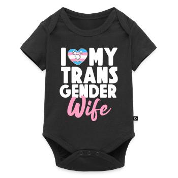 Fierté LGBT transgenre - Body à manches courtes Premium Bébé - noir - Devant