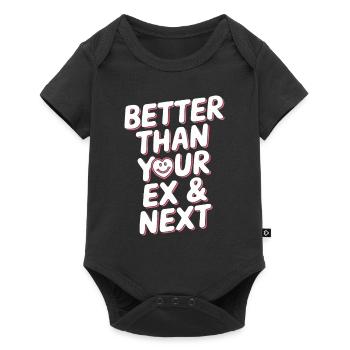 Mieux que votre ex et votre prochaine rupture Single Party - Body à manches courtes Premium Bébé - noir - Devant