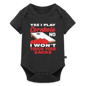 Amateur de jeux Cornhole Lover - Body à manches courtes Premium Bébé - noir - Devant