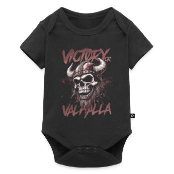 Norse Viking Victory Or Valhalla - Baby Premium short-sleeve bodysuit - black - Front