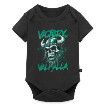 Norse Viking Victory Or Valhalla - Baby Premium short-sleeve bodysuit - black - Front