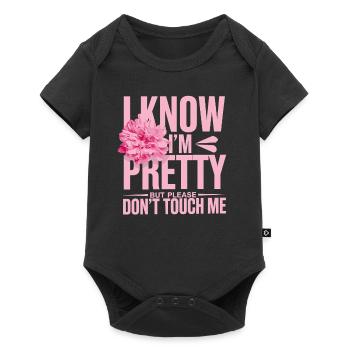 Je sais que je suis jolie mais s’il vous plaît ne me touchez pas les femmes - Body à manches courtes Premium Bébé - noir - Devant