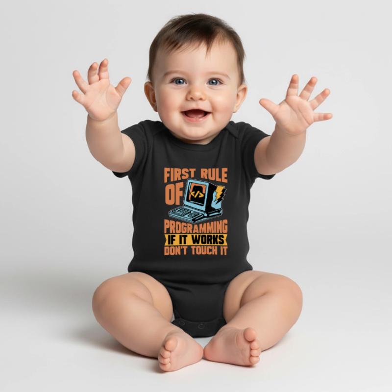 Coder First Rule Of Programming If Web Developer Baby Premium short-sleeve bodysuit