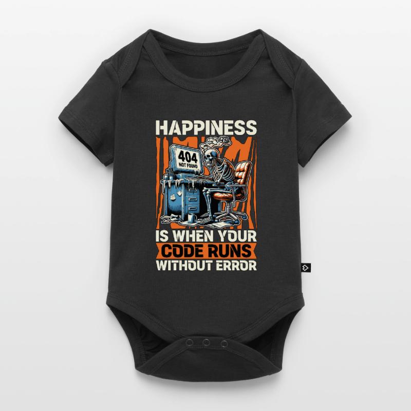 Coder Happiness Is When Your Code Runs Developer Baby Premium short-sleeve bodysuit