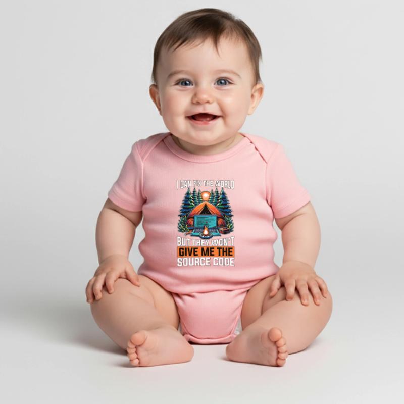 Coder I Can Fix The World Web Developer Coders Baby Premium Kurzarmbody