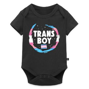 Transgender Trans LGBT Pride - Baby Premium Kurzarmbody - Schwarz - Vorne