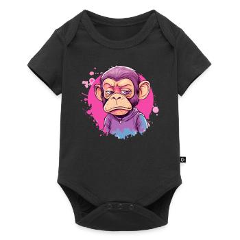 Singe Style de rue - Body à manches courtes Premium Bébé - noir - Devant
