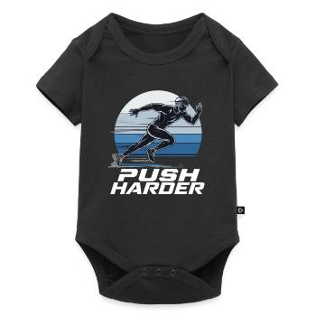 Courir Courir Pousser Plus Motivation Pour La Compétition - Body à manches courtes Premium Bébé - noir - Devant
