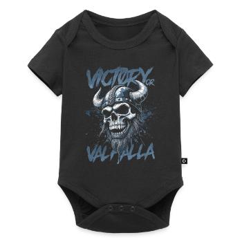 Norse Viking Victory Or Valhalla - Baby Premium short-sleeve bodysuit - black - Front