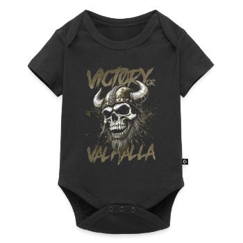 Norse Viking Victory Or Valhalla - Baby Premium short-sleeve bodysuit - black - Front