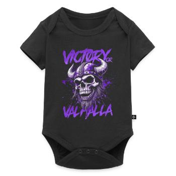 Norse Viking Victory Or Valhalla - Baby Premium short-sleeve bodysuit - black - Front