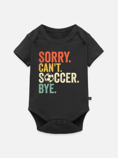 Fußball - Baby Premium Kurzarmbody - Schwarz