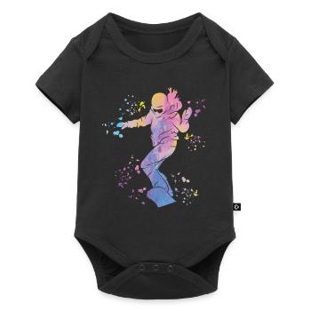 Snowboarder Snowboarding Snowboard - Baby Premium short-sleeve bodysuit - black - Front