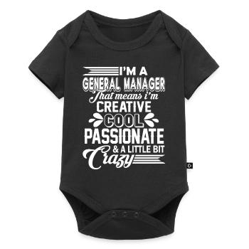 I am A General Manager - Baby Premium short-sleeve bodysuit - black - Front