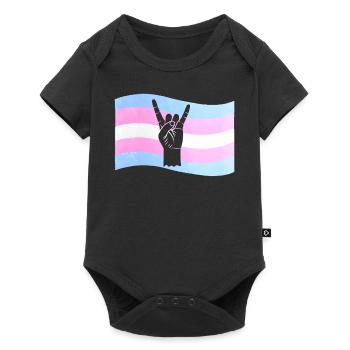 Fierté LGBT transgenre - Body à manches courtes Premium Bébé - noir - Devant