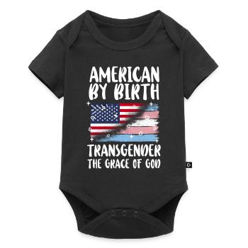 Transgender Trans LGBT Pride - Baby Premium short-sleeve bodysuit - black - Front