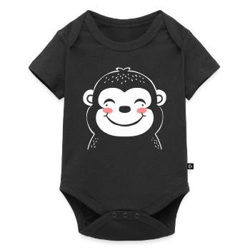 Gorilla - Baby Premium short-sleeve bodysuit - black - Front
