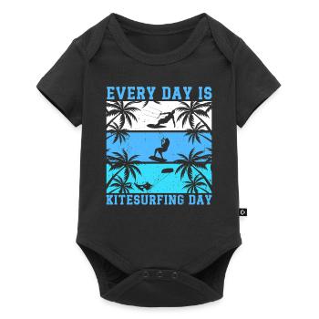 Kitesurf Kitesurfer - Chaque jour est kitesurf - Body à manches courtes Premium Bébé - noir - Devant