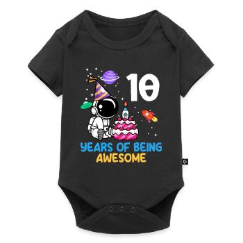 Celebrating 10 Years of Awesomeness - Baby Premium short-sleeve bodysuit - black - Front