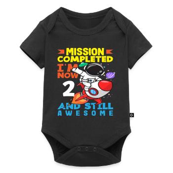 Mission Completed I'm 2 Now - Baby Premium short-sleeve bodysuit - black - Front