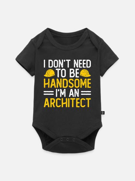 Architekt - Baby Premium Kurzarmbody - Schwarz