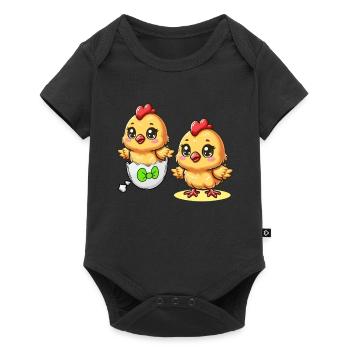 Chick Easter Egg Easter Eggs Chicken Eggs Easter Child - Baby Premium short-sleeve bodysuit - black - Front