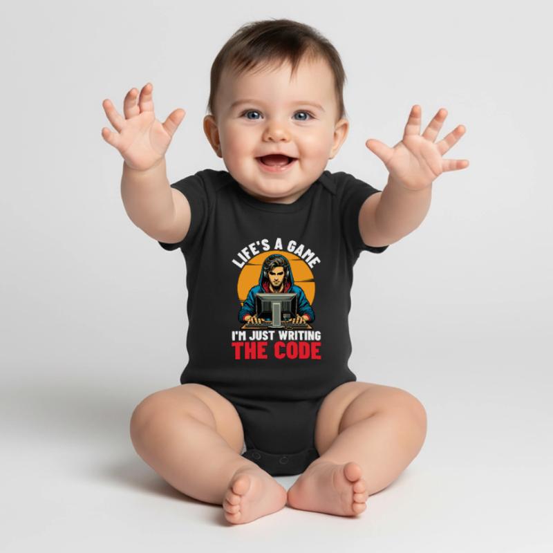 Coder Life's A Game I'm Just Web Developer Coders Baby Premium short-sleeve bodysuit