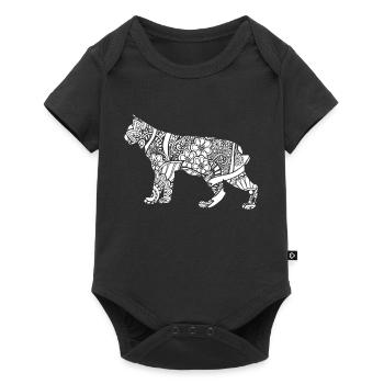 Bobcat Bobcat Floral Pattern - Baby Premium short-sleeve bodysuit - black - Front