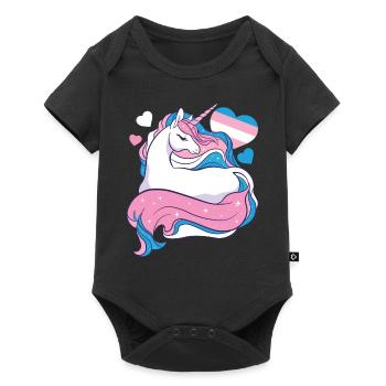 Fierté LGBT transgenre - Body à manches courtes Premium Bébé - noir - Devant
